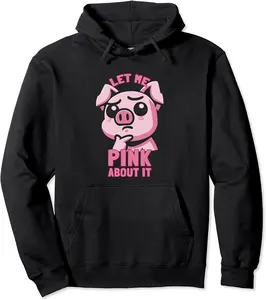 Funny Pig Lover Humor - Quirky Cute Pink Piglet Pun Pullover Hoodie - Jadwigag Shop 54B0D76Y2MRY