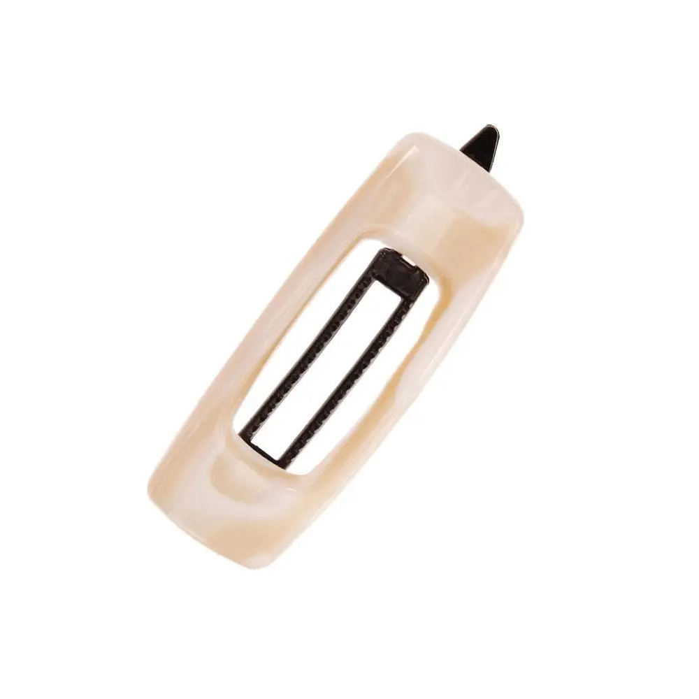 Mini Cutout Rectangle Plastic Tige Boule Barrette - Classic