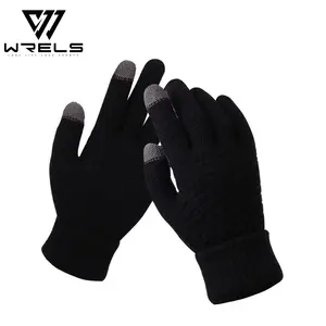 Touchscreen Thick Elastic Warm Gloves, Unisex Fleece Knit Mittens, Winter Outdoor Skiing Cycling, Touchscreen Compatible, Hand Gloves