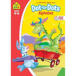 School Zone - Dot-to-Dots Alphabet Workbook - 32 Pages, Ages 4 to 6, Preschool, Kindergarten, Connect the Dots, Letter Puzzles, ABCs, and More (School Zone Activity Zone® Workbook Series) Paperback – October 30, 2017