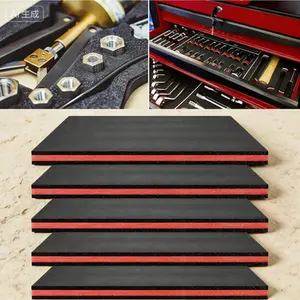 Tool Organizer Foam Sheets 17.3x12x1 Inch 5 Pack for Toolbox Cabinet Drawer Storage Reusable Foam Inserts for Cases Craft Box Chest No Glue Needed Customizable Tool Box Foam