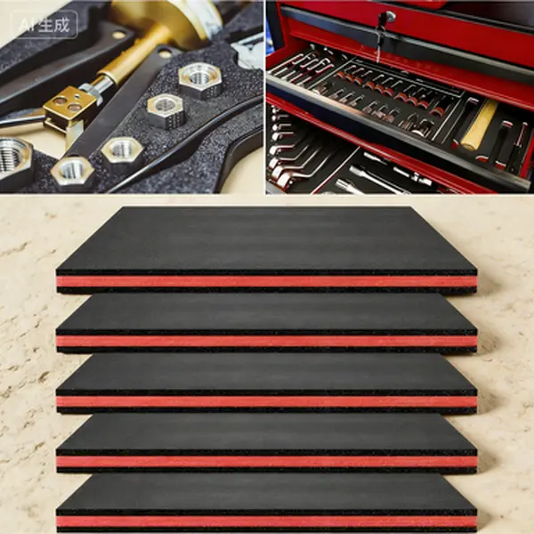 Tool Organizer Foam Sheets 17.3x12x1 Inch 5 Pack for Toolbox Cabinet Drawer Storage Reusable Foam Inserts for Cases Craft Box Chest No Glue Needed Customizable Tool Box Foam