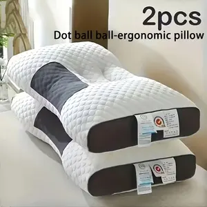 Massage Neck Pillow, Soft Sleep Aid, Ergonomic Cervical Support, High-Quality Pillow Insert, Detachable Cover, Moisture-Wicking, Sleeping Pillow