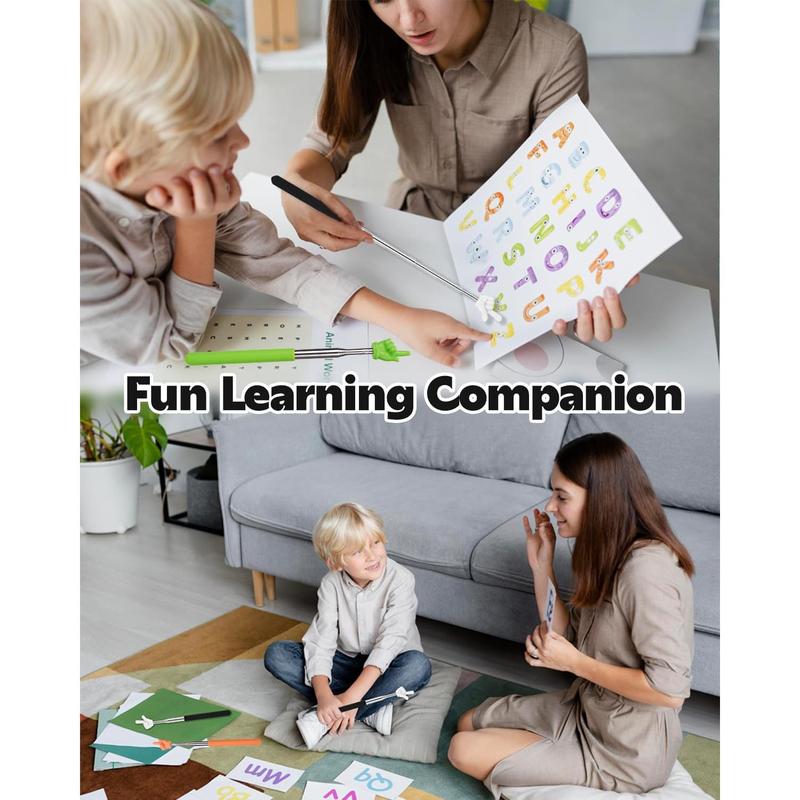 Retractable Teacher Pointer for Classroom  Reading,  Extendable Finger Pointer Stick, School Collapsible Telescoping Long Hand Pointing Stick, Classroom  Have Supplies Essentials,