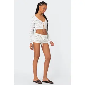 Betsy Tie Front Knitted Shorts