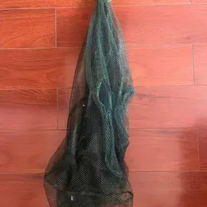 1pc Hexagonal Fish Trap with 6-Hole Design - Durable Nylon Mesh for Shrimp, Crabs, and Fish | Green Hexagon Pattern with Blue Handle | Portable Outdoor Fishing Gear | Functional Fishing Equipment, Fish Traps for Fishing