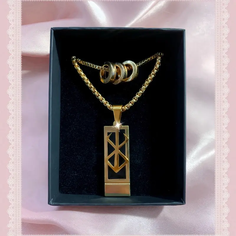 Guts Casca Inspired Handmade Berserk Stylish Visual Kei Vkei Jfashion Sleek Design Anime Manga Layered Necklace