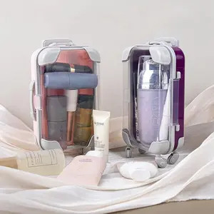 CNCEST 12 pcs Mini Suitcase Storage Box Party Favor Box Plastic Suitcase Gift Box False Eyelashes Packaging BoxCandy Boxes Organiser Christmas Present Makeup Containers