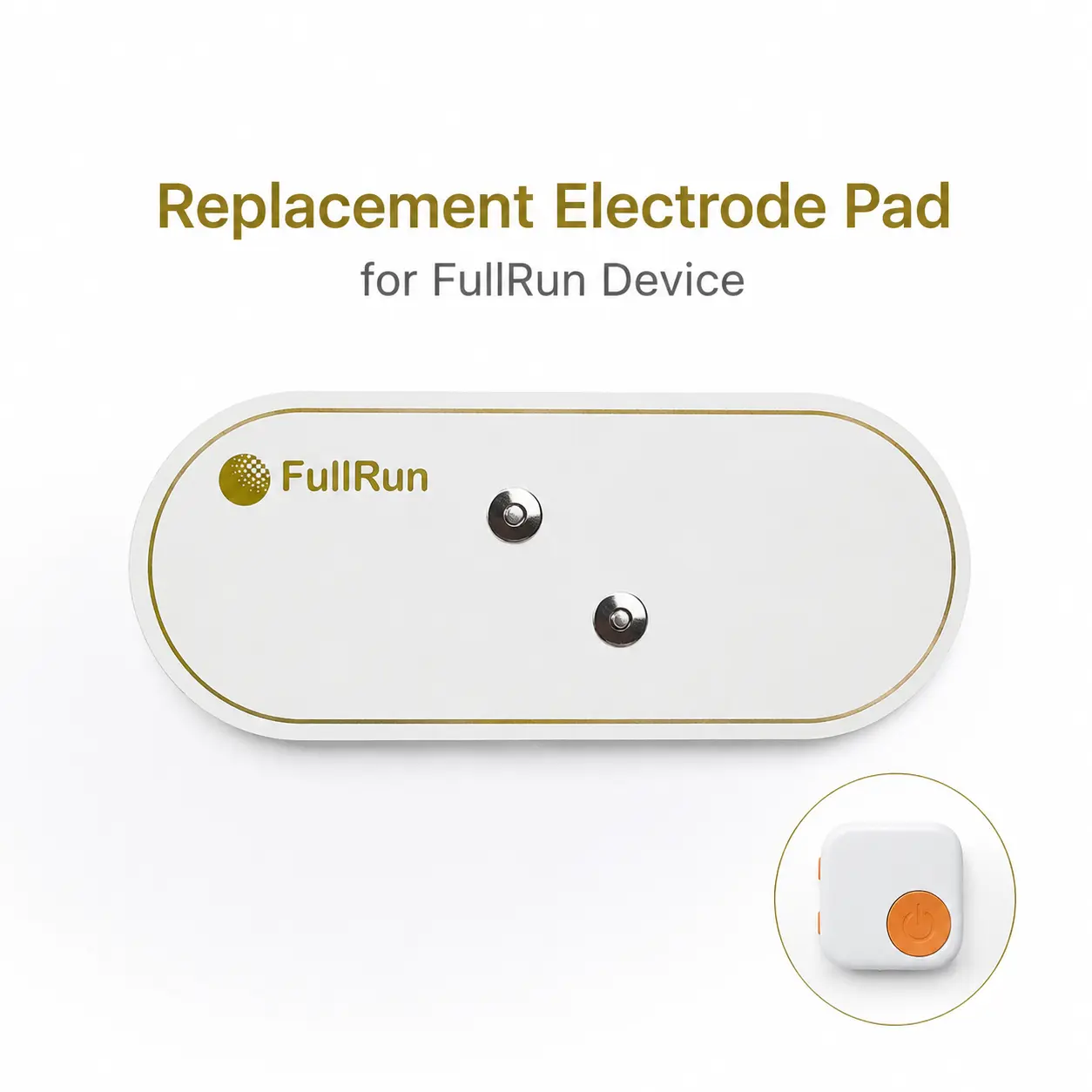 FullRun Replacement Electrode Pads Only, Reusable Gel Pads for EMS TENS Body Massager, Hydrogel Muscle Stimulator Stickers, Neck Back Shoulder Waist Patch Accessories, Device Not Included