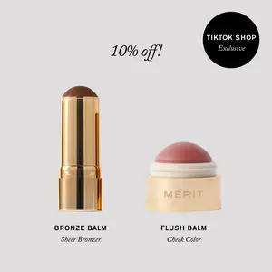 MERIT The Flush & Bronze Duo - Sheer Bronzer Balm & Cream Tint Blush
