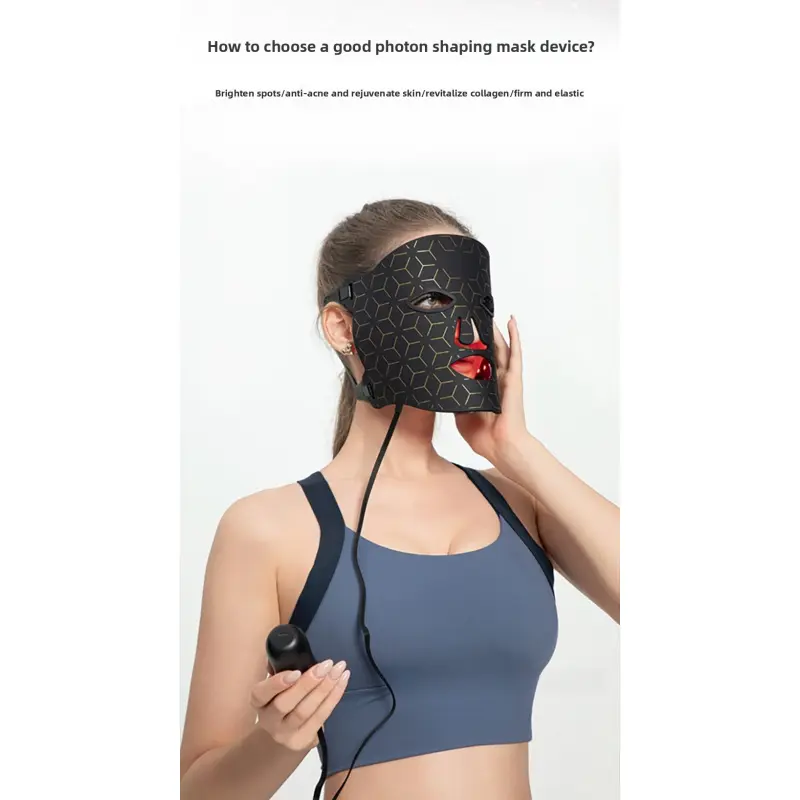 7-Color LED Light Therapy Facial Mask for Smooth Skin & Radiance - Wireless and Rechargeable At-Home Cosmetic Device for All Skin Types, Led Light Therapy Mask, Led Mask, Radiant Glow