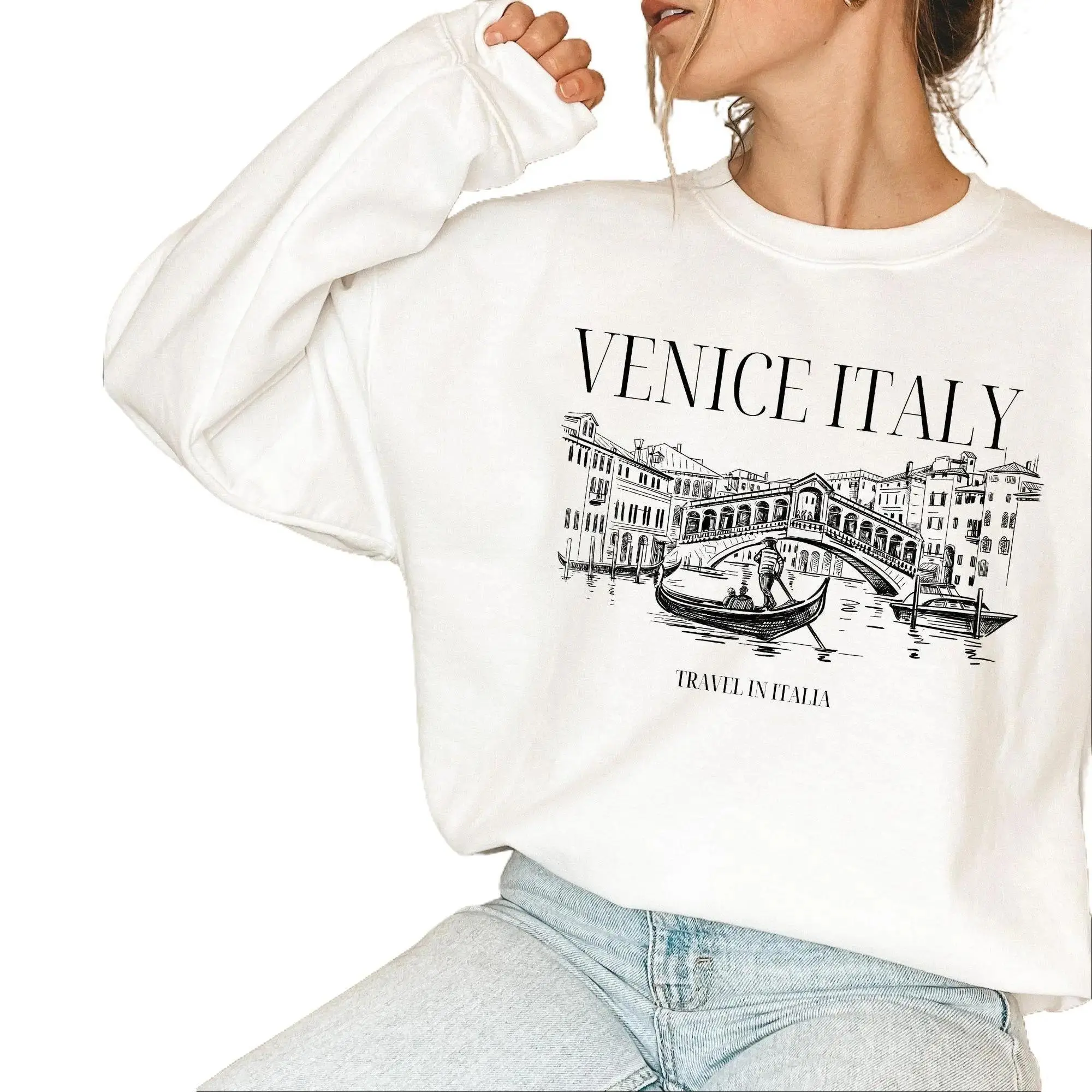 Venice Italy Sweater, Venice Travel Sweater, Italy Sweater, Rome Sweatshirt, Comfy Womens Sweater, Italia Crewneck, Love Italy Sweater