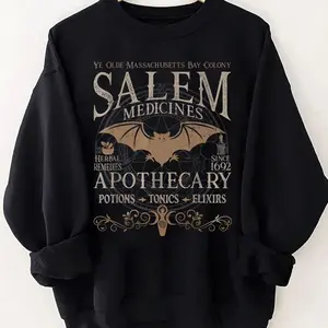 Salem Apothecary Halloween Sweatshirt, Retro Halloween Shirt, Salem Witches Shirt, Salem Halloween Sweatshirt, Halloween Spooky Season Shirt Z45