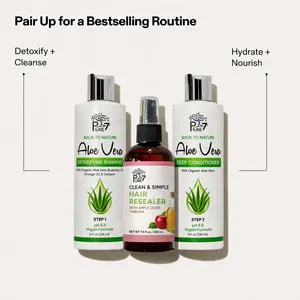 Scalp Detox Bundle | Aloe Vera Shampoo, Conditioner & ACV Rinse for Deep Cleanse, Buildup Removal & Scalp Balance
