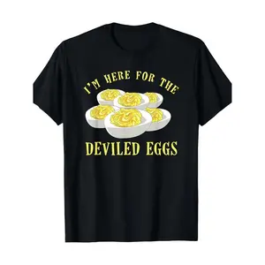 Ashtray Funny Deviled Eggs Graphic T Shirt For Men Vintage Style Casual Cotton Tee With Humorous Print Comfortable And Breathable Fabric Short Sleeve Black Round Neck Crewneck