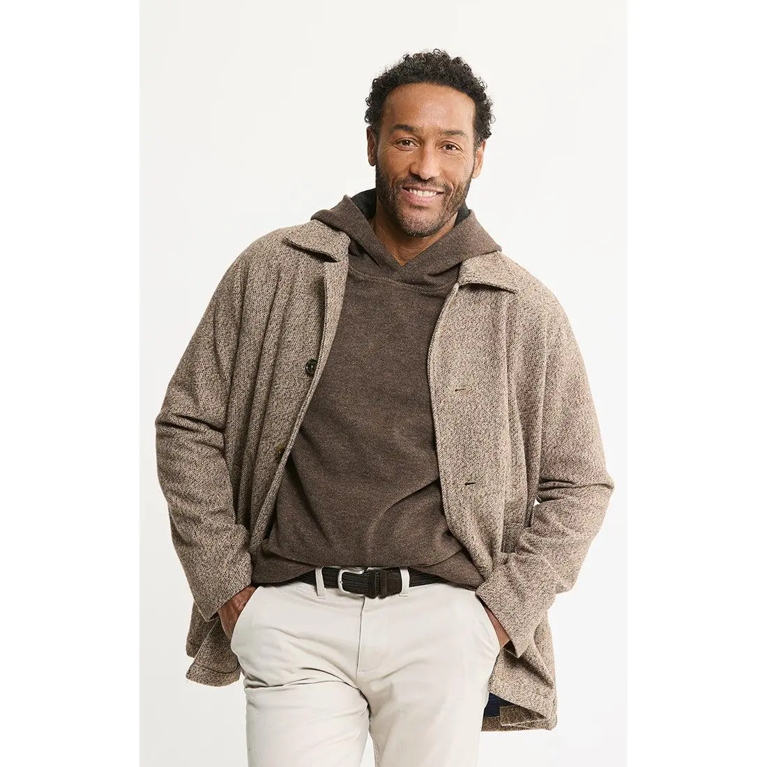 Classic Lined Herringbone Coat