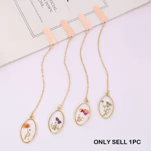 Handmade Crystal Dried Flower Bookmark, Unique Design, Resin Book Reading Marker, Ideal Back-To-School Gift, Perfect Reading Companion, Book Accessories