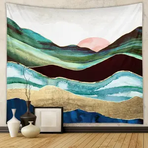 Large Landscape Wall Art Rug Series, Multi-Size Polyester Fabric, Easy Clean & Maintain, Soft Durable Material, Perfect Gift