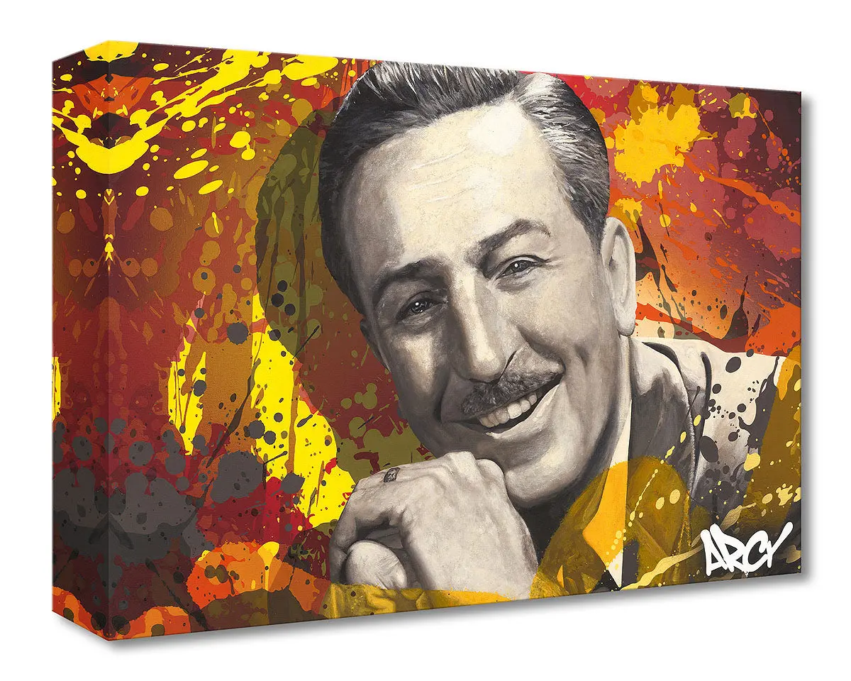 Walt Disney Fine Art by ARCY Limited Edition of 1500 TOC Treasures on Canvas Print of "Walt Disney"