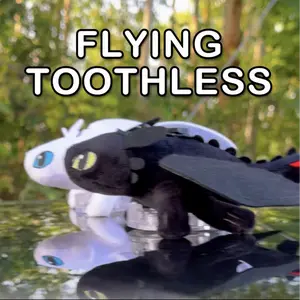 Toothless Car Exterior Decoration Wings Movable Roof Sunroof Decoration Figurine Motorcycle Helmet