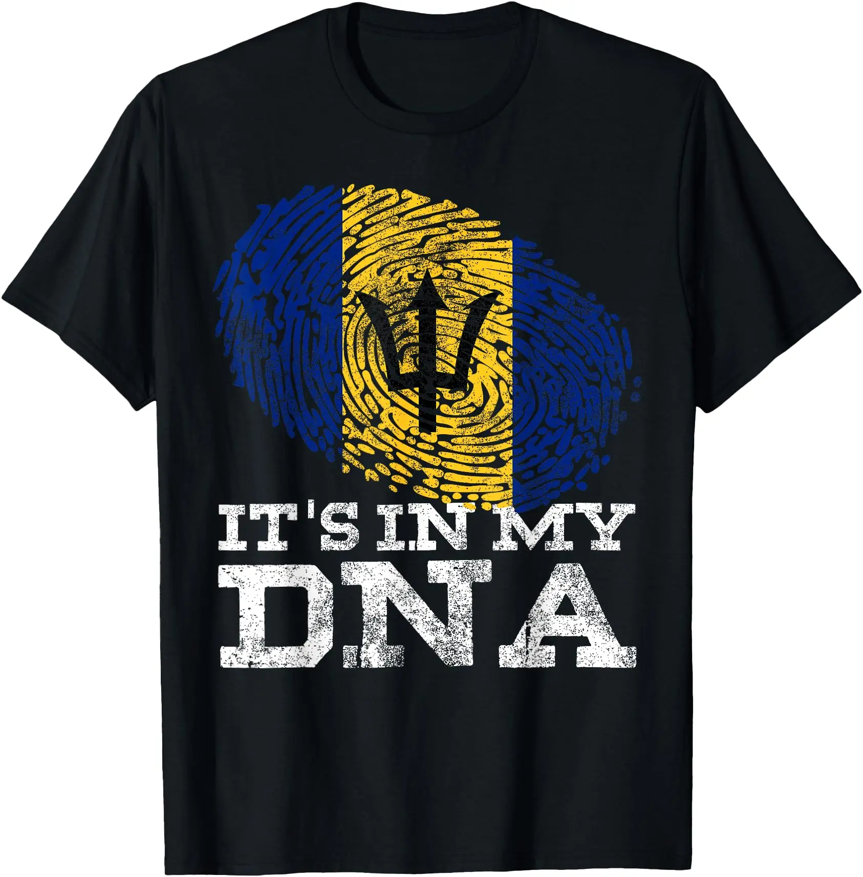 It's In My DNA Barbados Barbadian Graphic Bajan Flag Unisex T-Shirt Cotton Menswear Man Classic