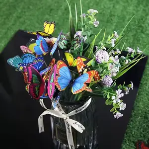 Bunch of Butterflies Garden Yard Planter Colorful Whimsical Butterfly Stakes Decoracion Outdoor Decor Flower Pots Decoration