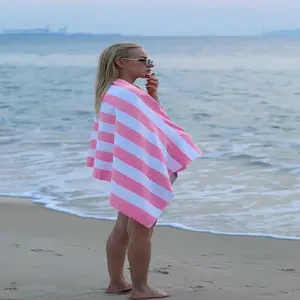 Simple Vertical Stripe Print Beach Towel, Super Absorbent Quick Dry, Soft Lightweight, Ideal for Swimming, Outdoor, Travel, Soft And Light