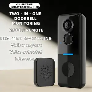 1080P Wireless Video Doorbell Camera, AI Human Detection, Live View, Cloud Storage, Night Vision, Two Way Audio, Instant Alert, 2.4G WiFi Only, Indoor/Outdoor Surveillance Cam for Home Security System(Live View and Cloud Storage require a Subscription)