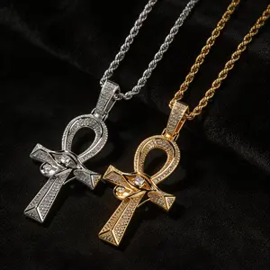 Mystical Eye of Horus Ankh Cross Pendant Necklace, Ancient Egyptian Symbol for Protection and Style, Ideal Easter and Valentine's Gift