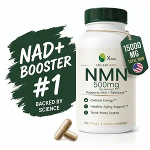 XAGE NMN 500mg Dietary Supplement Capsules - Natural Supplements for Cellular Energy Support, Body Health, Metabolism Boost