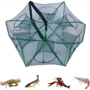 1pc Collapsible Fishing Trap Enhanced Fishing Equipment Net for Catching Minnows Shrimp Crawfish And Crabs Fishing Net