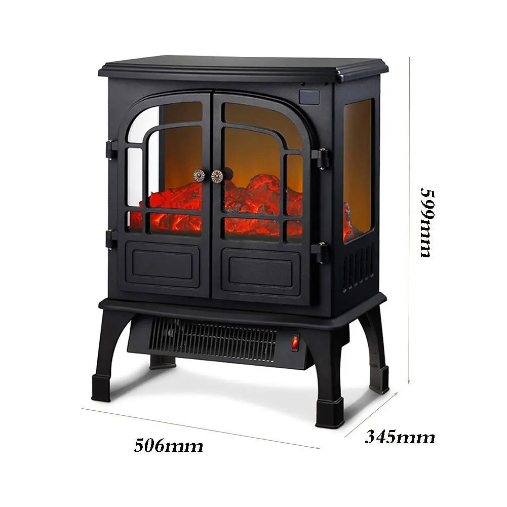 Classic 26” Electric Fireplace Heater – Freestanding Stove with 3D Flame Effect,Free Control with Remote,Stylish Heating Solution for Home Ambiance & Warmth,12-Hour Timer & Energy-Saving,Adjustable Lightness Flames,Effortless Fireplace Stove