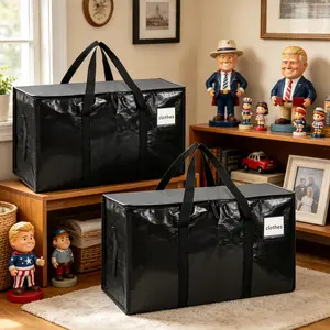 2-Pack Heavy Duty Moving Bags – Extra Large 93L Waterproof Foldable Storage Totes with Reinforced Handles & Full-Zip Design, Perfect for College Dorm Move-In, Home Organization, Travel, Shipping & Space-Saving Storage,shopping