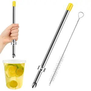 1pc 316 Stainless Steel Straw Puncher for Plastic lids Lemonade,Straw Hole Puncher for Plastic lids