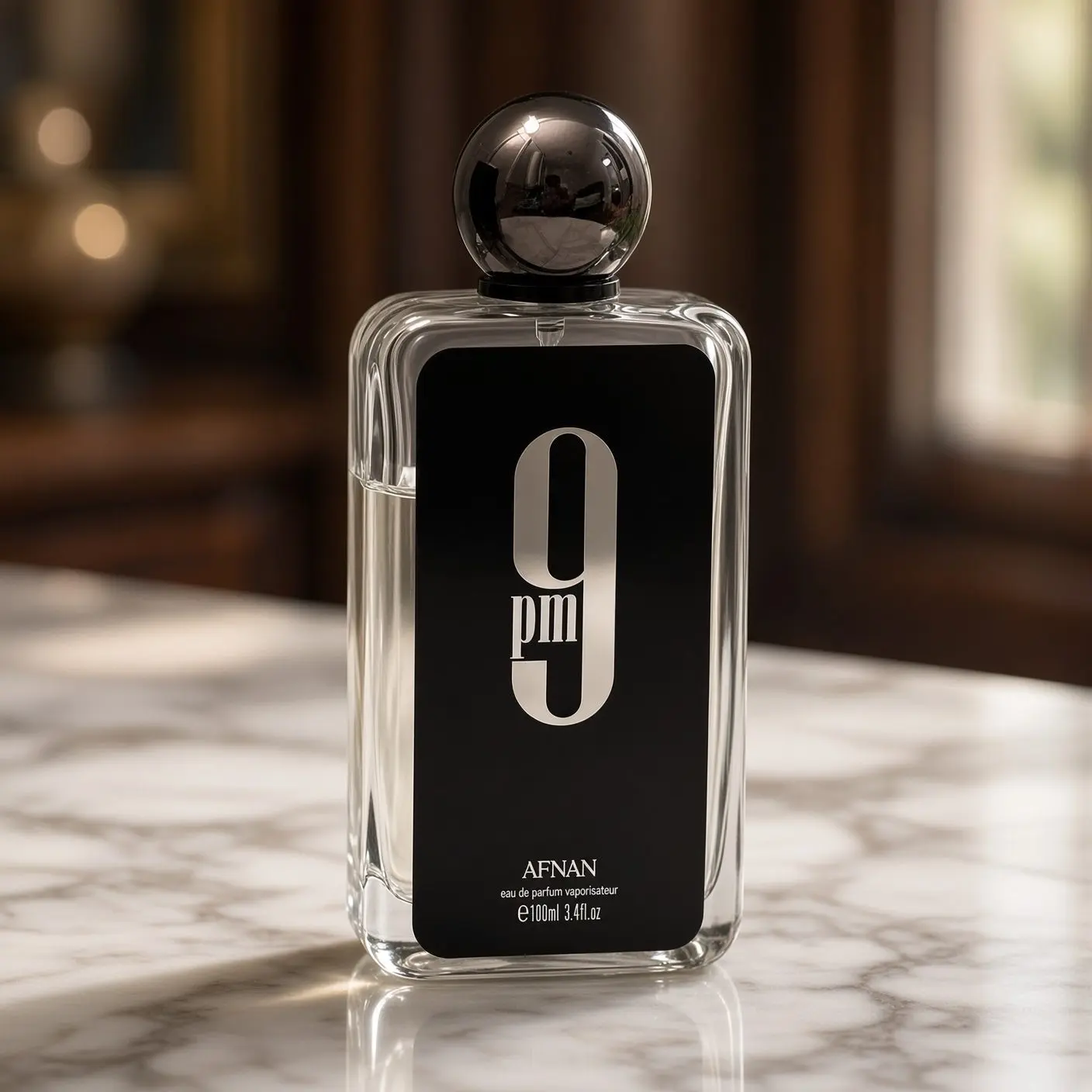 Afnan 9PM Cologne for Men Eau de Parfum 3.4 oz 100 ml Perfume Spray, Cinnamon Apple Vanilla Arabian Fragrance