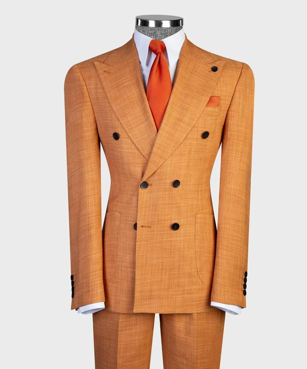 Terracotta Double Breasted Suit Menswear