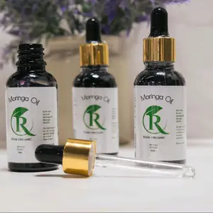 Moringa Organic Oil - 100% Pure & Light for Skin Moisturizing & Nourishing - Contains Vitamins A C E & Fatty Acids - Reduces Fine Lines Wrinkles & Fights Acne - Ideal for Dry Irritated Skin & Hair Care