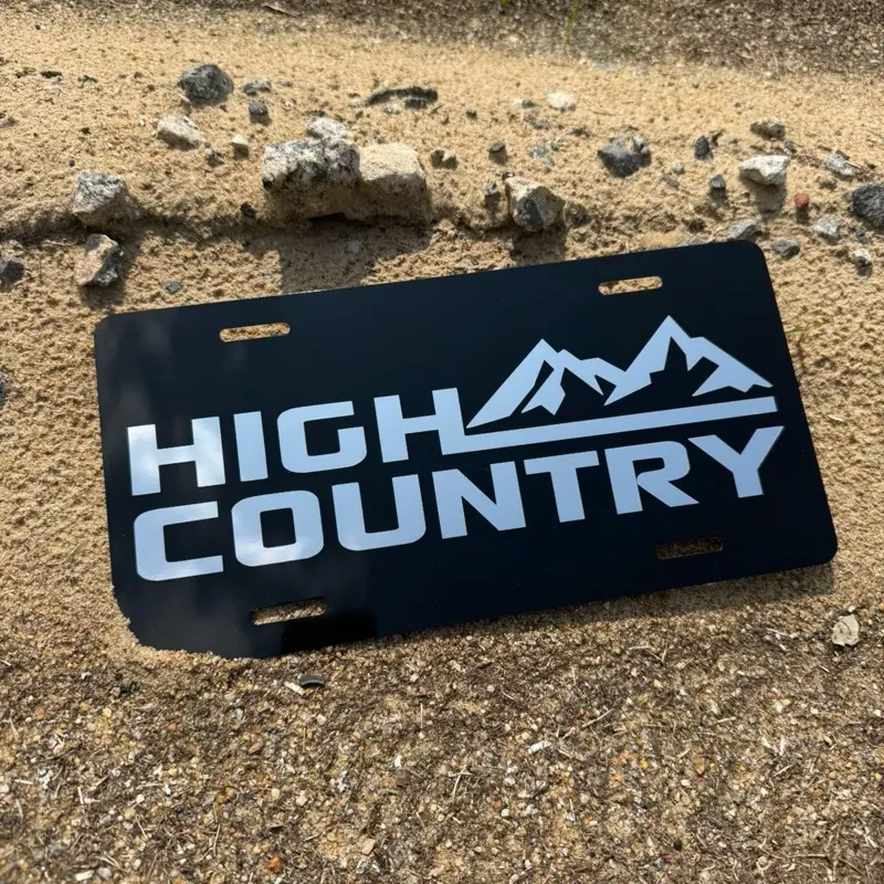 High Country License Plate