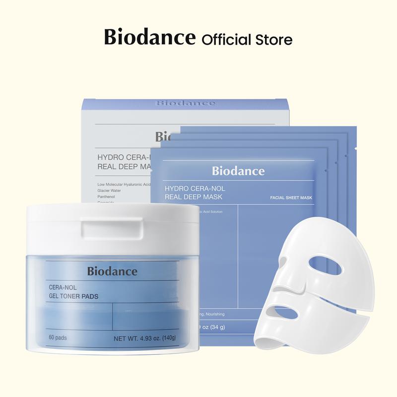 [Biodance Official] Cera-nol All Day hydrating DuoㅣHydro Cera-nol Real Deep Mask & Cera-nol Gel Toner Pads, Double Hydrating