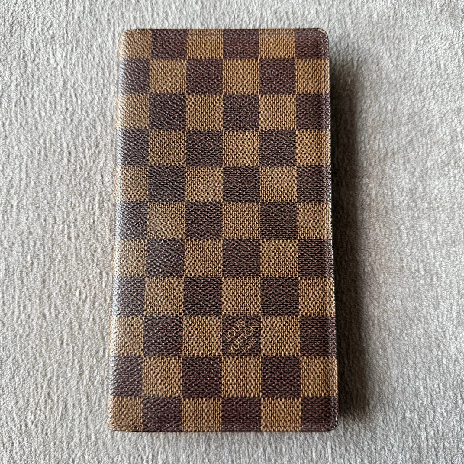 Pre-owned Louis Vuitton FINAL SALE Small Leather Goods Damier Ebene Brazza Wallet