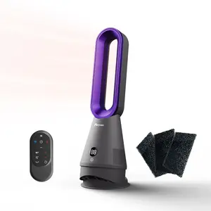 Faryuan-020LH-Purple 3-in-1 Bladeless Tower Fan Heater & Air Purifier - 25" Quiet