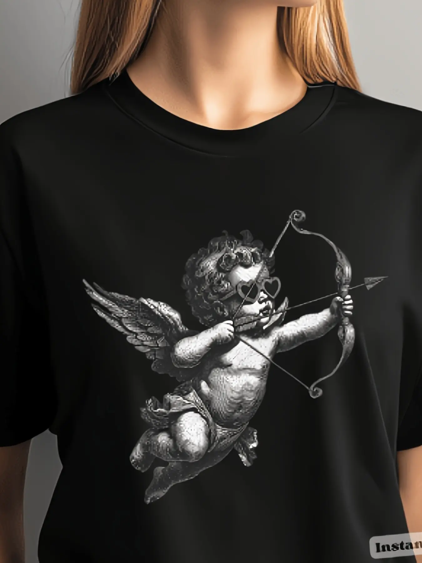 Men's Vintage Cupid Cherub T-Shirt - Retro Cherub unisex soft cotton short sleeve t shirt, vintage graphic casual tee for men women teens, perfect birthday holiday gift for camping travel gym daily street  wear