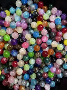 20pcs 12mm resin glitter galaxy mix beads