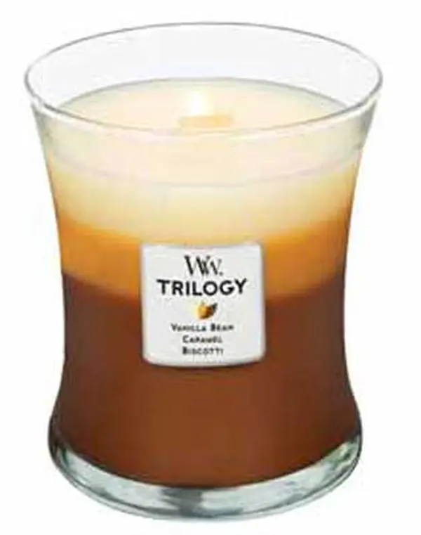 Cafe Sweets WoodWick Trilogy 10 oz Scented Jar Candle - 3 in One