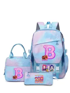 K-Pop Demon Hunters Backpack Set, 3pcs Student Bookbag with Lunch Bag and Pencil Case, Cute Anime Cartoon Travel Laptop Backpack