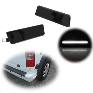 2pcs Smoke White LED Rear Bumper Side Marker lamps Lights For 2010 2011 2012 2013 Ford Transit Connect,Replace OEM 9T1Z-15A201-A 9T1Z-15A201-D