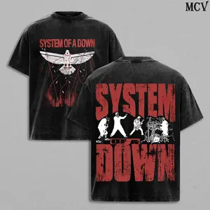 System of a Down SOAD Vintage Heavyweight Washed T-Shirt, Washed Hoodie, Sweatshirt Nu Metal Graphic Tee Music Lover Gift