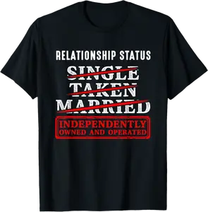 Relationship Status Independently Single Divorced Ex Wife T-Shirt - Andrewzhang Shop 90B09K81VDSK
