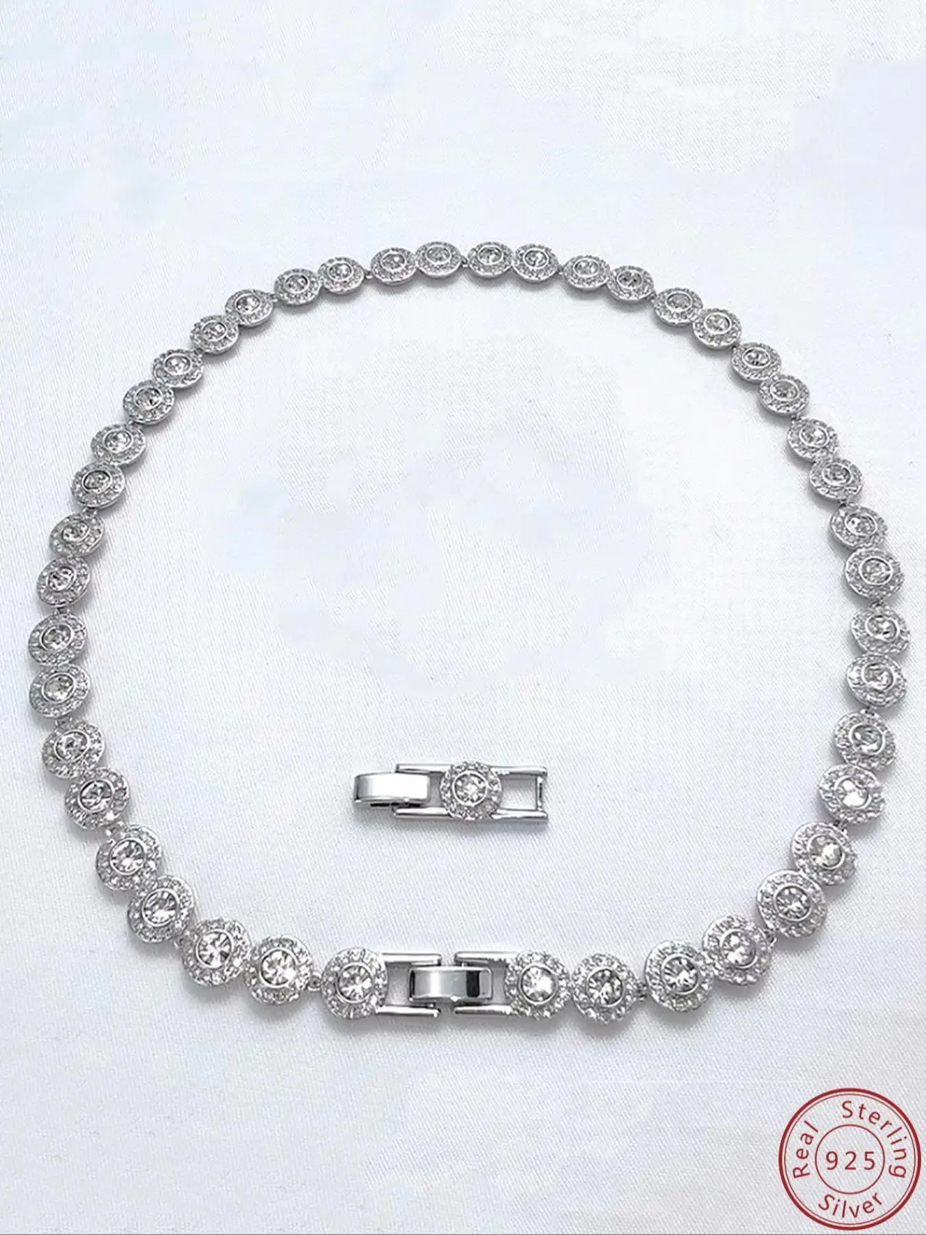 Tennis Chain Necklace, Sparkling Rhinestones Chains, Stylish Choker, Fashion Jewelry for Party, Daily Clothing Decor, Trendy All-match & Exquisite Jew