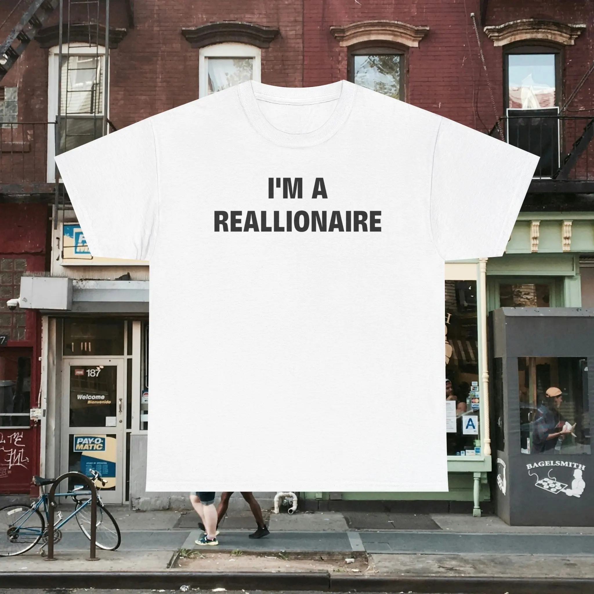 Reallionaire Unisex Cotton Tee - Real Billionaire Millionaire Shirt, Funny Graphic Tee, Unique Gift Idea, Streetwear Clothing